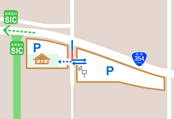 スマートIC周辺の案内図