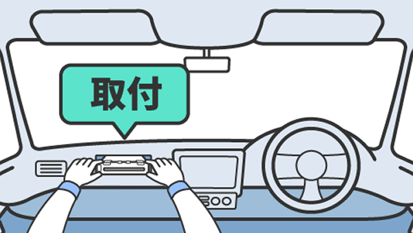 車載器を取り付けるイメージ図